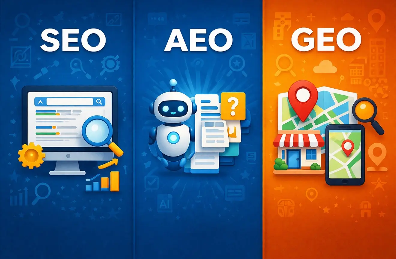 SEO vs AEO vs GEO
